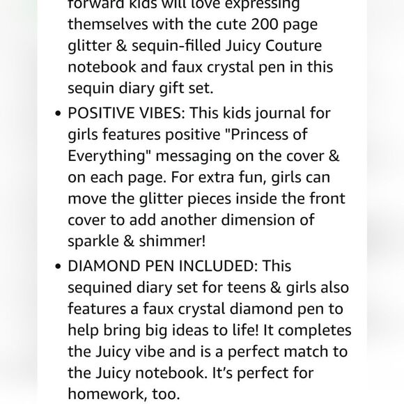 Juicy Couture Make It Real Princess Of Everything 19-PC Boxed Journal & Pen Set - Picture 10 of 11